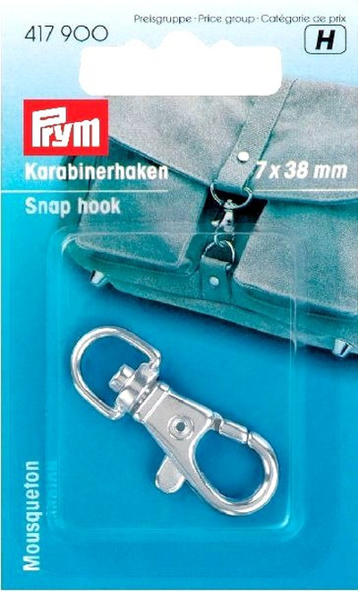 Prym Snap Hook 7 X 38mm Silver Col