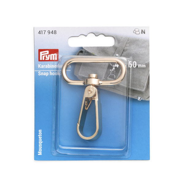 Prym Snap Hook 40 x 60mm New Gold 1 pc (Due Apr)