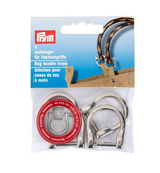 Prym Bag Handle Loops Silver Col 18mm 4pcs