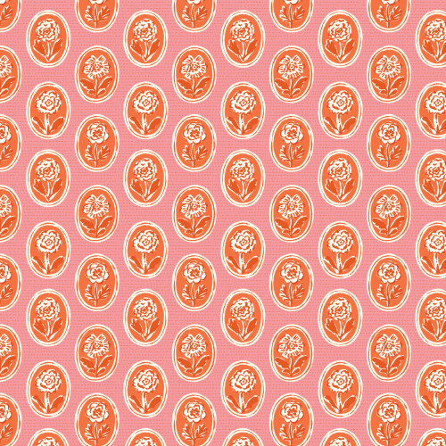 Pressed Flowers from Happy Homestead in Pink/Orange for Cloud9 Fabrics (Avail Jun)