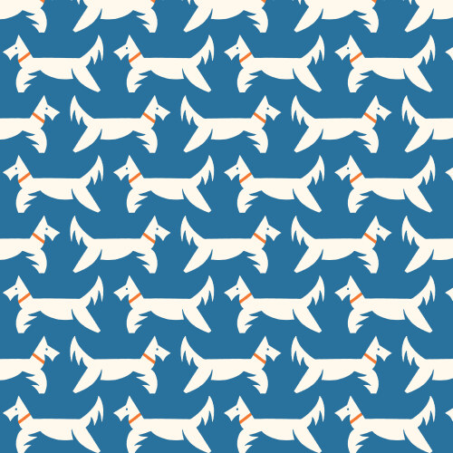 A Dog's Life in Navy from Orchard Deco by Ariana Martin for Cloud9 Fabrics (Avail Mar)