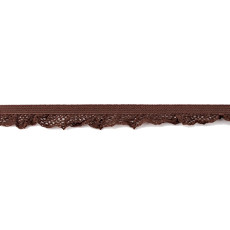 Brown Ruffle Edge Elastic - 14mm X 25m