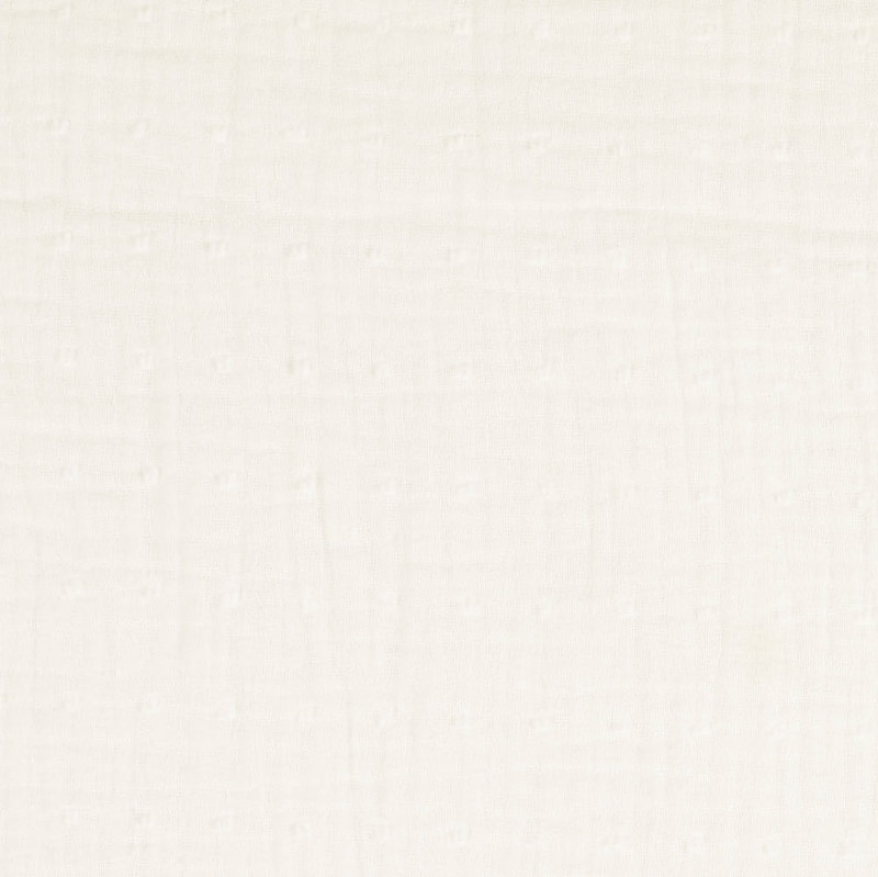 White Dobby Double Gauze from Milsato by Modelo Fabrics