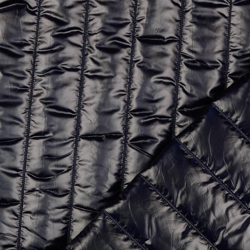 Dark Navy Straight Satin Quilted Poly from Macklin by Modelo Fabrics