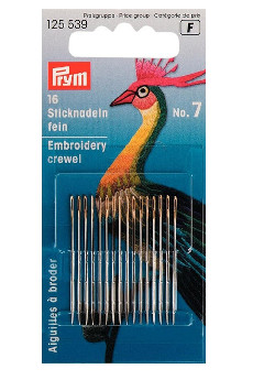 Prym Fine Crewel Needles Ht 7 With 16pcs