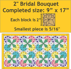Miniature Bridal Bouquet Wall Hanging - 9 Inch X 17 Inch - Pattern Plus Paper Pieces