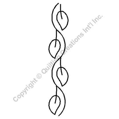 Leaf Border Quilting Stencil Size: 1 in or 3.8cm