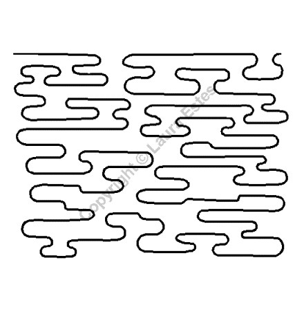 Pond Ripples Quilting Stencil Size: 8in or 20.3cm