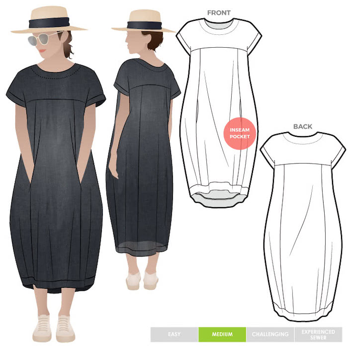 Sydney Designer Dress Pattern Size 18-30 By Style Arc