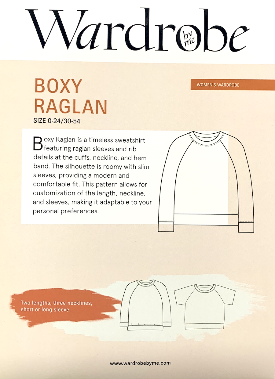 Boxy Raglan Sweatshirt Pattern by Wardrobe By Me