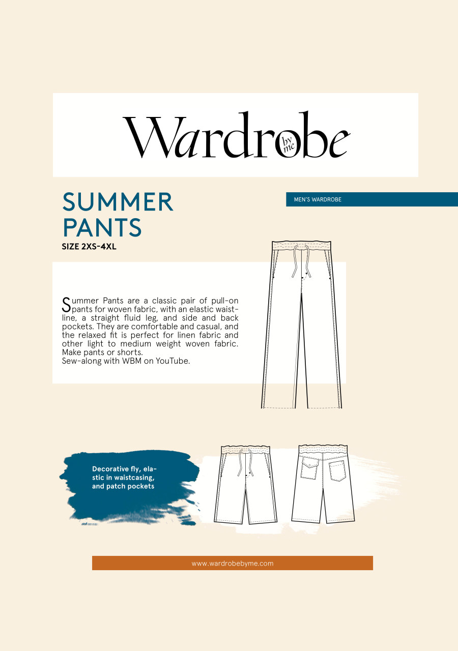 Men's Summer Trousers & Shorts Pattern By Wardrobe By Me