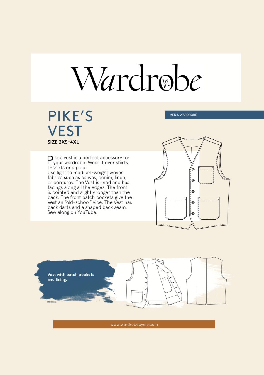 Pikes Vest Pattern By Wardrobe By Me