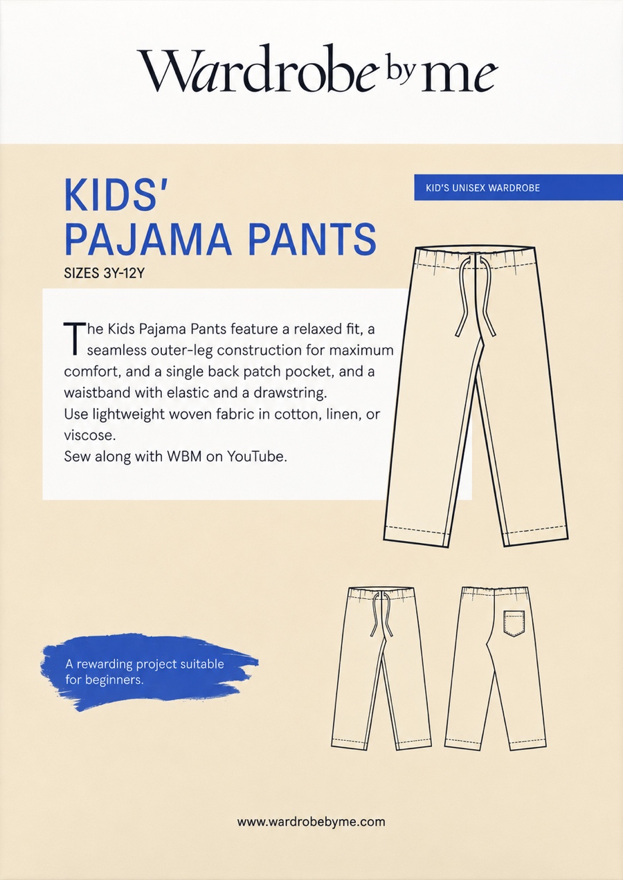 Kids Pj Pants Pattern For Children By Wardrobe By Me