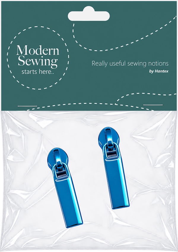 Blue Solid Heavy Duty #5 Zip Pull Pack Of 2