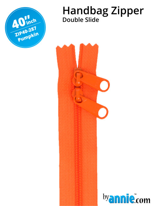 Double Slide Bag Zipper 40in Pumpkin From ByAnnie