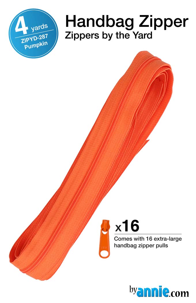 Zipper By The Yard Pumpkin From Byannie (Avail Mar)