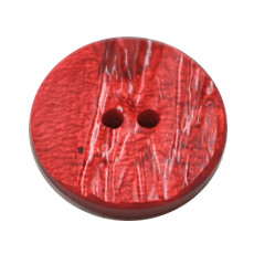 Acrylic Button 2 Hole Textured Without Gloss 18mm Red