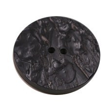 Acrylic Button 2 Hole Metallic 14mm Slate / Silver