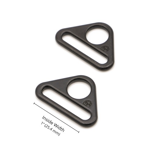 Triangle Ring - Black Metal - 1 in (24mm) Pack of 2 ByAnnie