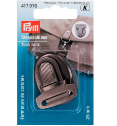 Prym Tuck Lock 26 X 35mm Antique Silver