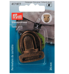 Prym Tuck Lock 26 X 35mm Antique Brass