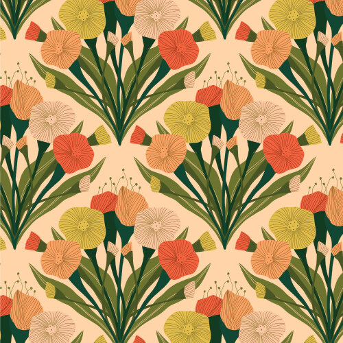 Bouquet Ivory From Poppy Fields By MK Surface For Cloud9 Fabrics