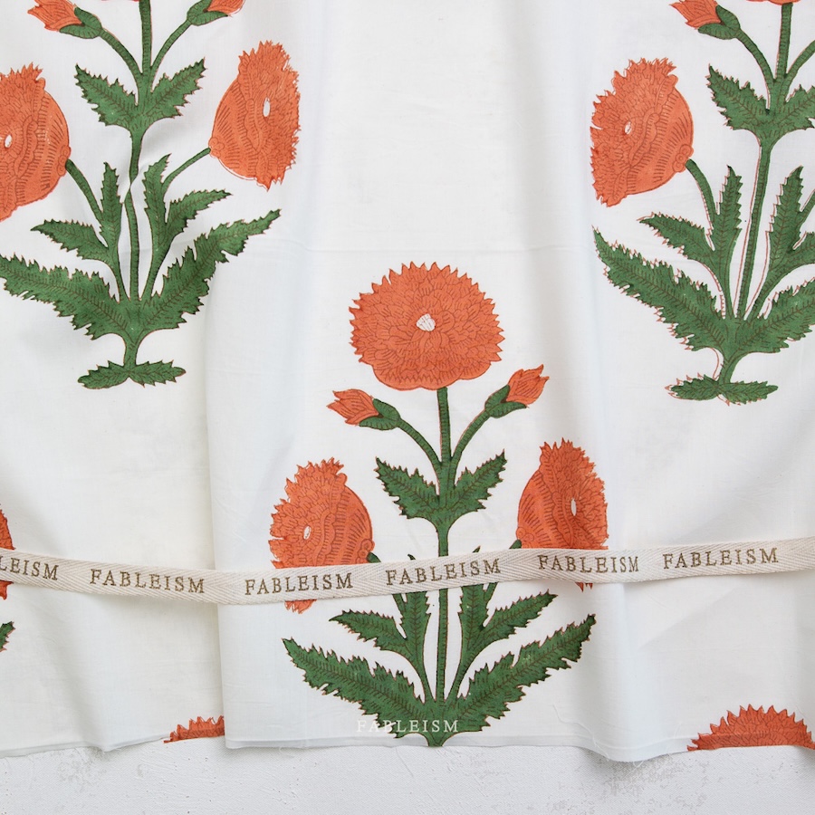 Boho Floral In Sienna From Indian Block Prints Cottage By Fableism (Avail Jan)