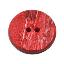 Acrylic Button 2 Hole Textured Without Gloss 18mm Red