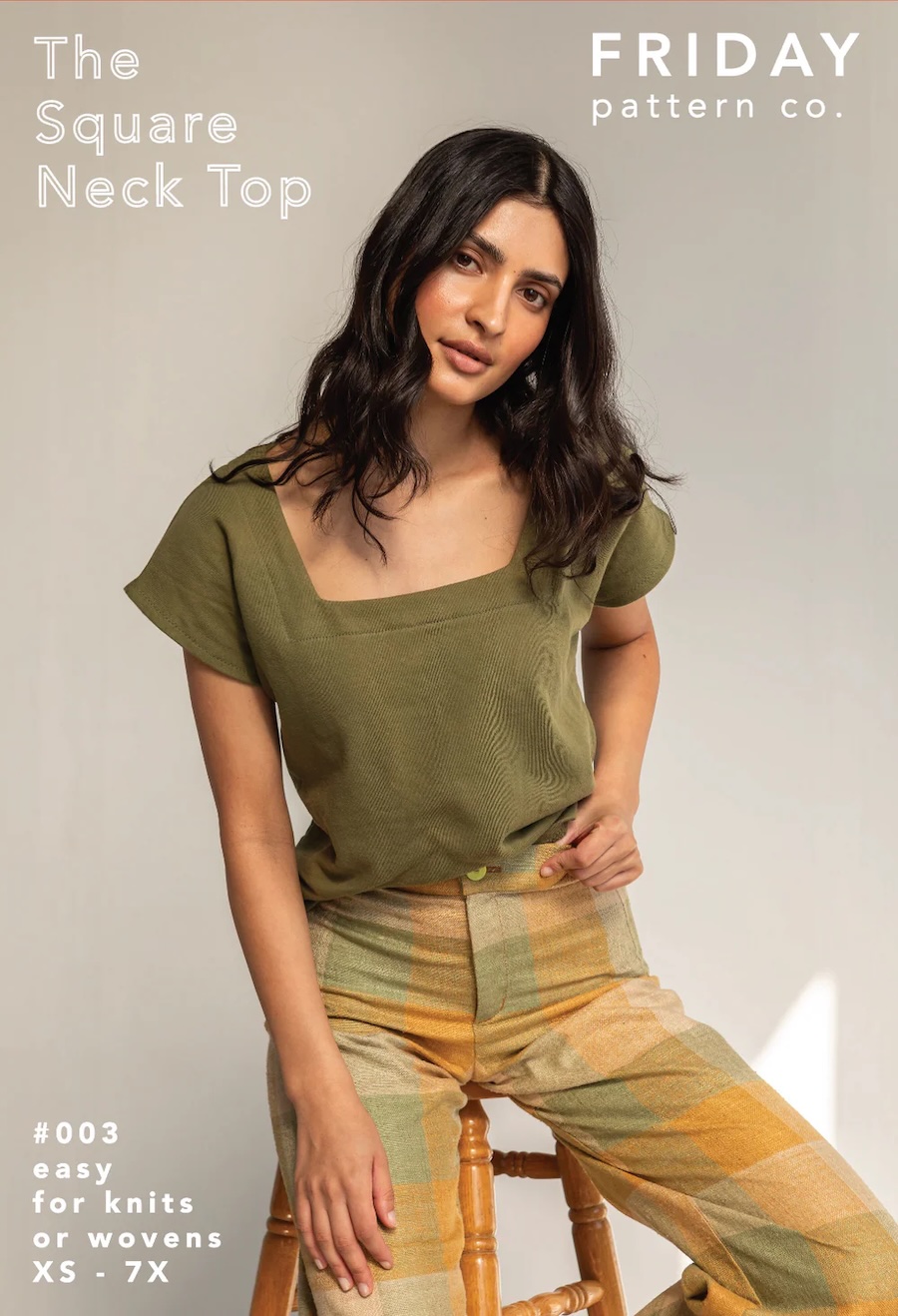 Square Neck Top Pattern By Friday Pattern Company (Avail Jul)