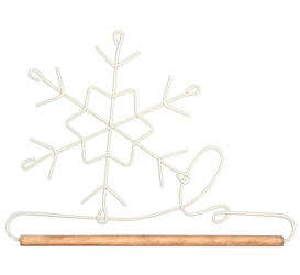 Snowflake Dowel Hanger 6in White - Hanger