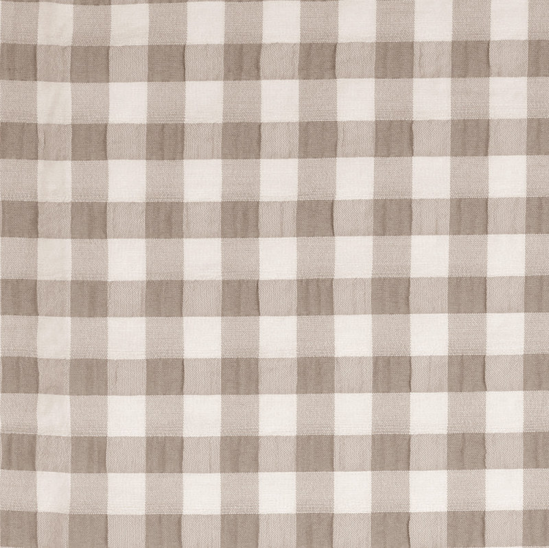 Grey / White Seersucker Gingham Check Viscose Blend from Tabor by Modelo Fabrics