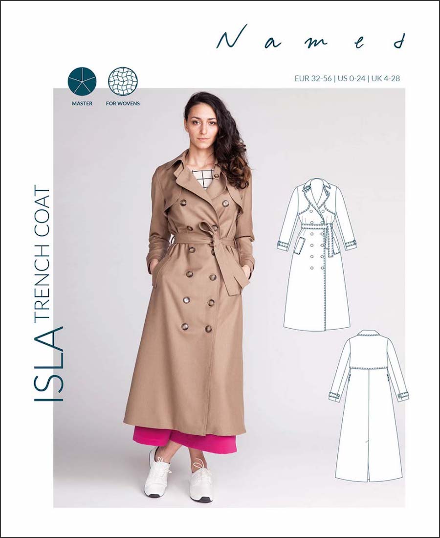 Isla Trench Coat Pattern by Named Clothing