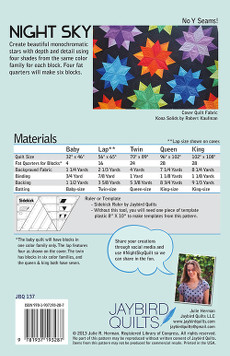 Night Sky - Jaybird Quilts Patterns