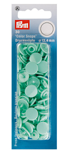 Prym Mint Non-sew Colour Snaps - 12.4mm 30 Pieces