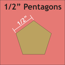 0.5 Inch Pentagons 100 Pieces - Paper Piecing
