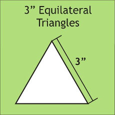 3 Inch Equilateral Triangles 50 Pieces - Paper Piecing