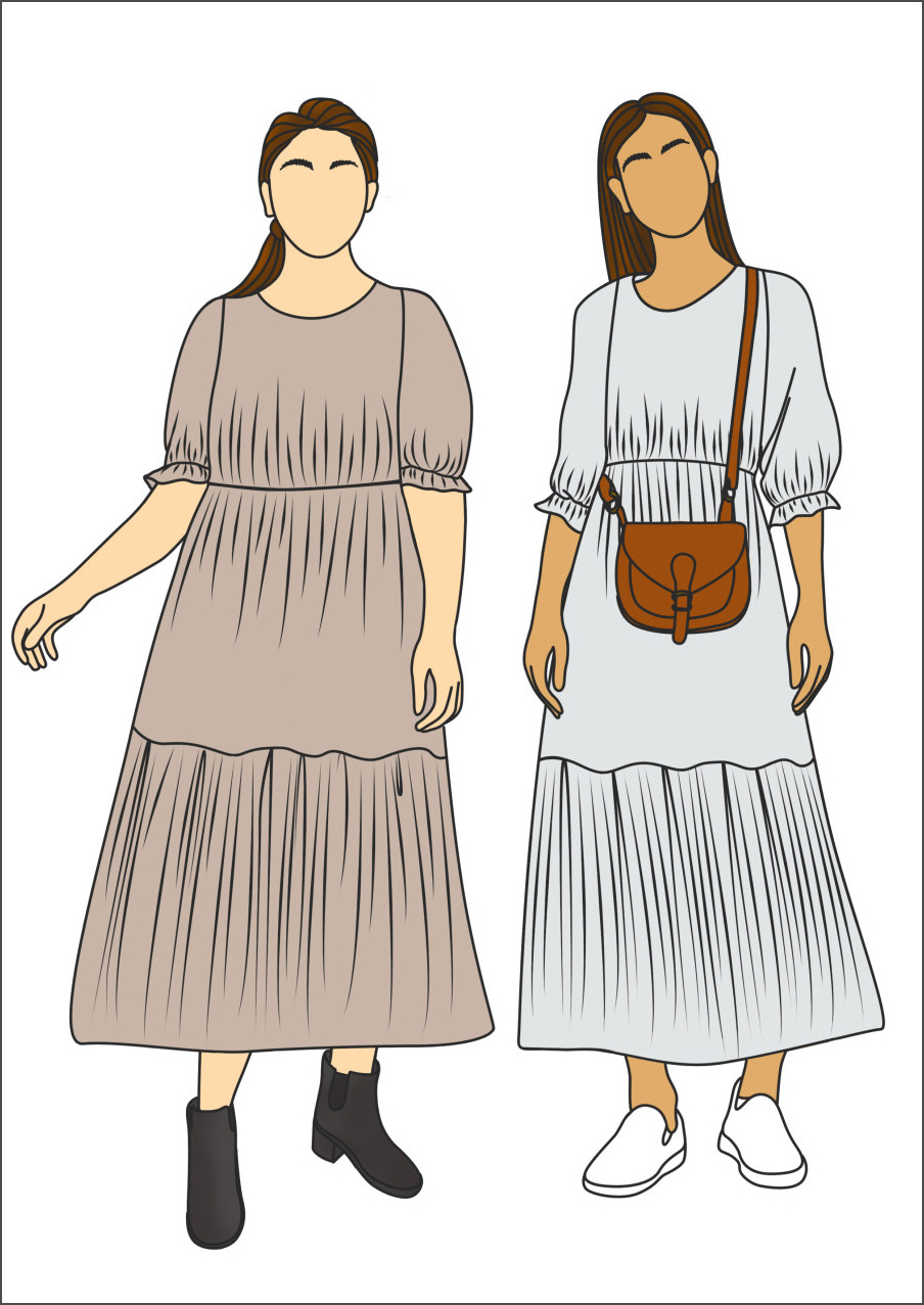 Vienne Dress Pattern By Size Me Sewing