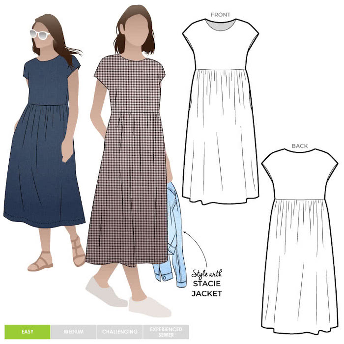 Montana Midi Dress Pattern Size 18-30 By Style Arc