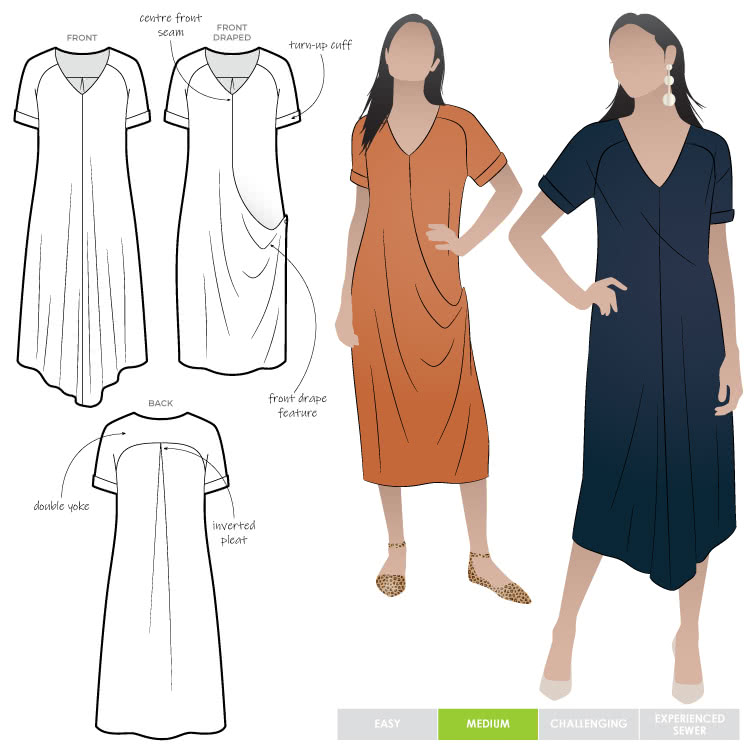 Maeve Woven Dress Pattern Size 18-30 By Style Arc