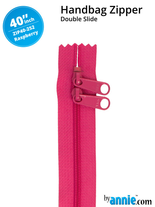 Double Slide Bag Zipper 40in Raspberry From ByAnnie