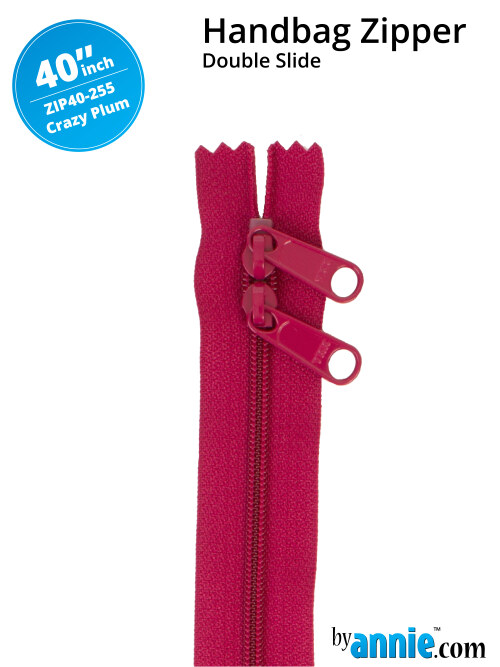 Double Slide Bag Zipper 40in Crazy Plum From ByAnnie