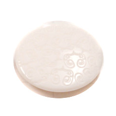 Acrylic Shank Button Embossed 15mm White