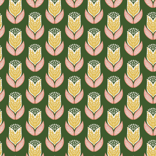 Tulips Jade From Honey Garden By Juliana Tipton For Cloud9 Fabrics (Due Nov)