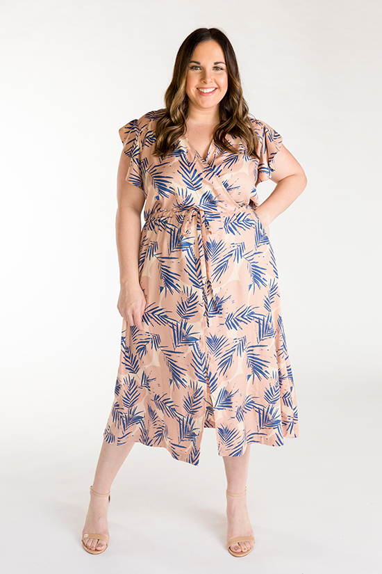 Orchid Midi Dress By Chalk and Notch Patterns