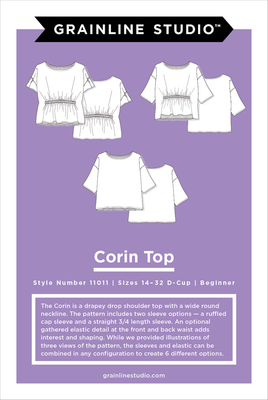 Corin Top Pattern Size 14-32 By Grainline Studio