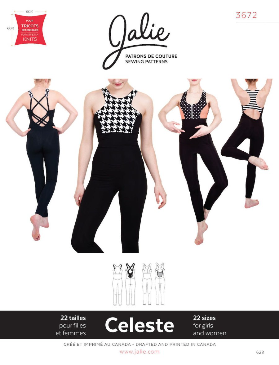 Celeste Open Back Unitards Pattern by Jalie