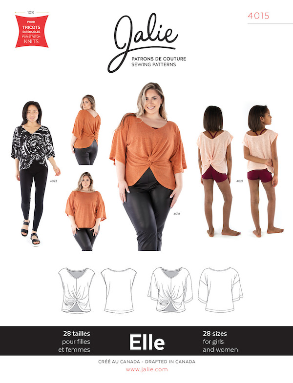 Elle Reversible Top Pattern by Jalie