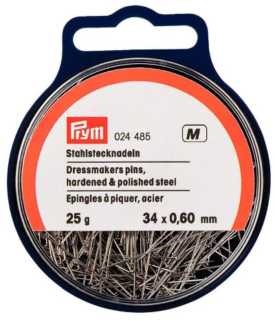 Prym Straight Pins Silver Colour 0.60 X 34mm