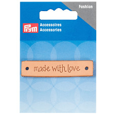 Prym Made With Love Leather Label Rectangular 60mm x 13mm 1 Piece