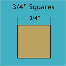 3/4in Squares Small Pack 100 Complete Pieces - Paper Pieces